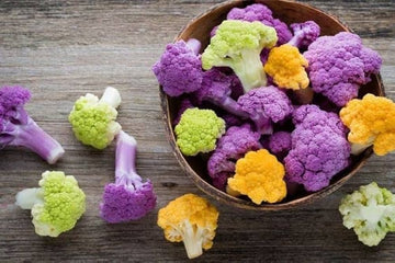 Cauliflower Seeds – Purple, Green & Yellow Mix